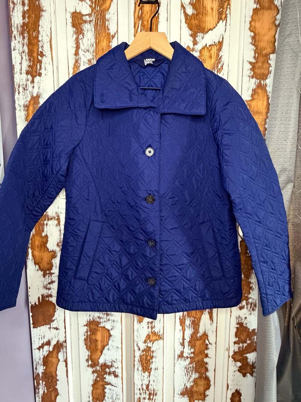 Lands' End Women's Blue Quilted Jacket Size Small Primaloft Insulated Gorpcore